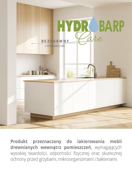 Hydrobarp Care, Produkt przeznaczony do lakierowania mebli drewnianych wewnątrz pomieszczeń
